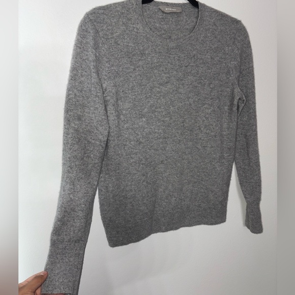 Everlane The Classic Crew in Cashmere lug  HR heather grey sweater - Picture 7 of 14